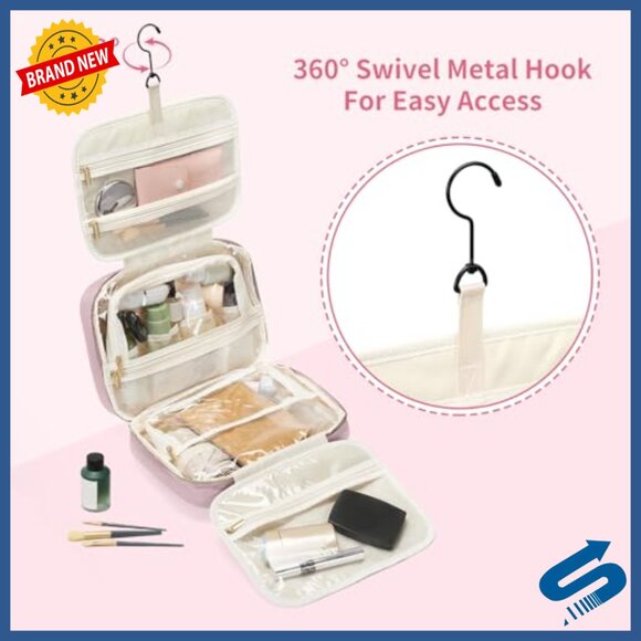 hanging travel toiletry bag cosmetic makeup organizer Elevate travel Hanging Travel Toiletry Bag Cosmetic